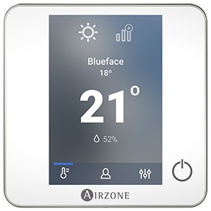AirZone Thermostat Aidoo Intelligent Couleur  Blueface zero Filaire Blanc
