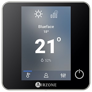 AirZone Thermostat Aidoo Intelligent Couleur  Blueface zero Filaire Noir