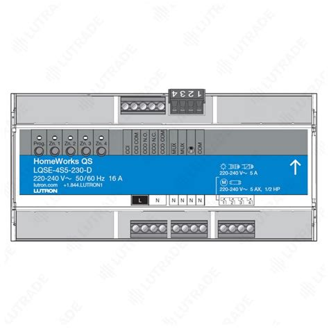 Lutron Module Rail DIN, Commutateur de charge 5A