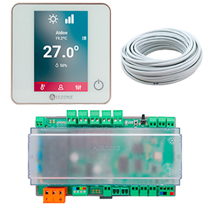 AirZone Pack Aidoo Pro Control Wi-Fi Vectiloconvecteur - Blueface zero Cable Blanc