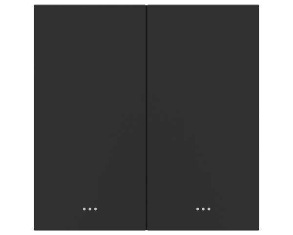 Akubela Black color 2 gang Key Switch