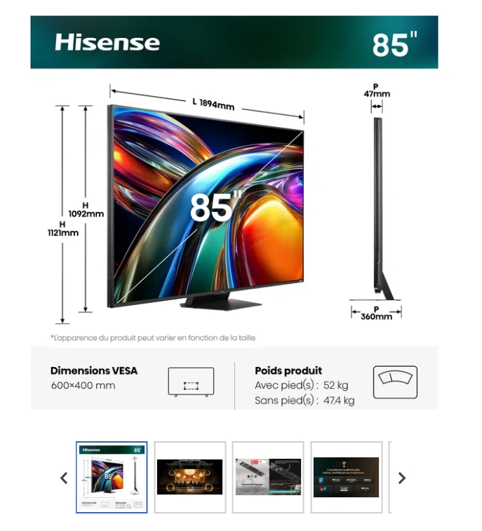 Hisense 85UR9S – Image 4