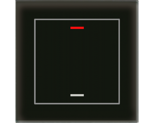 MDT Bouton-poussoir tactile II Light 1 paire KNX, RGBW, noir, neutre.