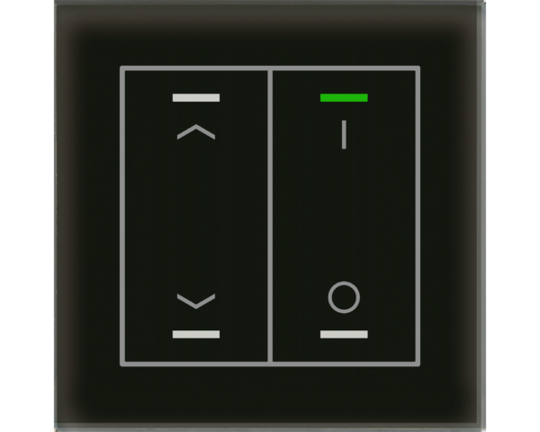 MDT Bouton-poussoir tactile II Light 2 paires KNX, RGBW, sonde de température, noir