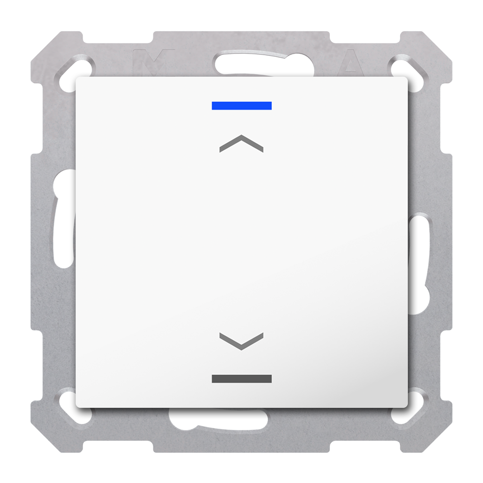 MDT Bouton-poussoir Light 55, 1 paire KNX RF+ radio,Secure,RGBW,TS,blanc,store