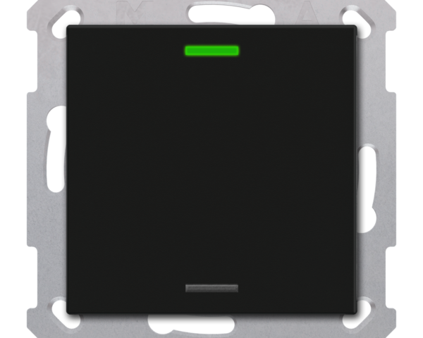 MDT Bouton-poussoir Light 55, 1 paire KNX RF+ radio,Secure,RGBW,TS,noir,neutre