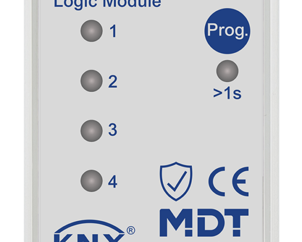 MDT Module logique KNX, 2 modules. Montage modulaire, 4 LED librement attribuables.