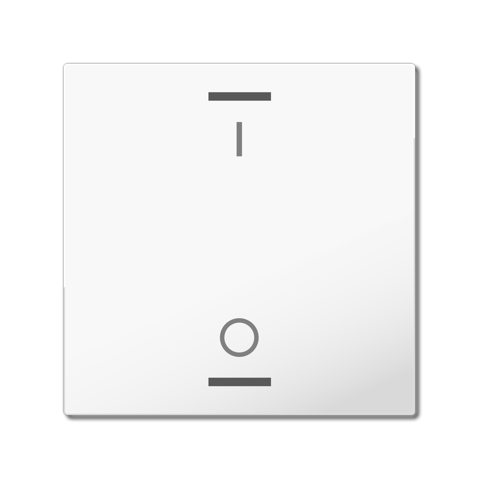 MDT Bascule MDT pour bouton-poussoir Light 55, 1 paire KNX, blanc, commutation.