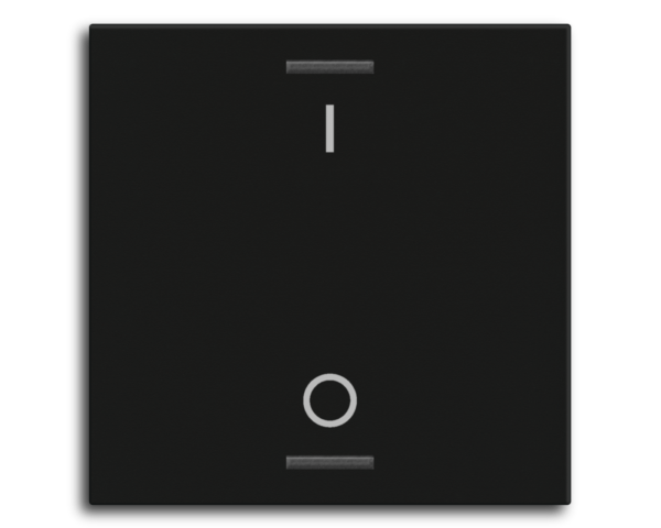 MDT Bascule MDT pour bouton-poussoir Light 55, 1 paire KNX, noir mat, commutation.