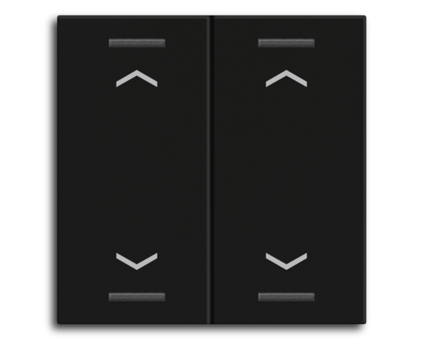 MDT Bascule MDT pour bouton-poussoir Light 55, 2 paires KNX, noir mat, store.