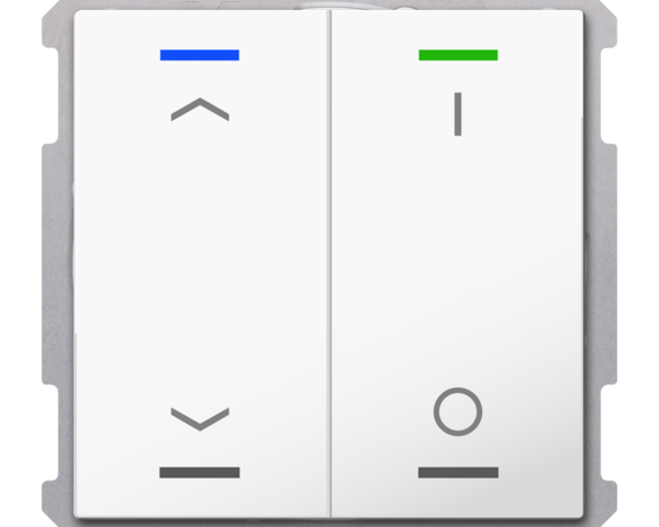 MDT Bouton-poussoir Light 63, 2 paires KNX, RGBW, blanc brillant, store_commutation.