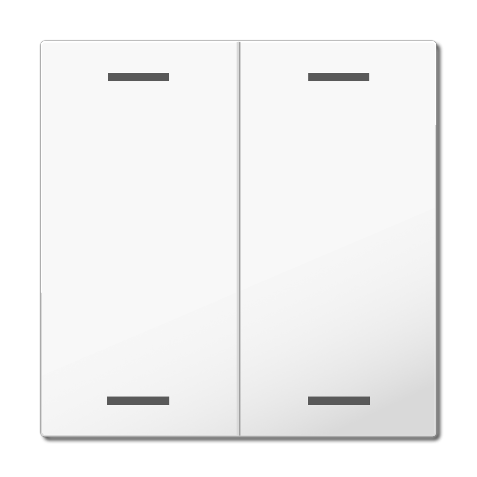 MDT Bascule MDT pour bouton-poussoir Light 63, 2 paires KNX, blanc brillant, neutre.