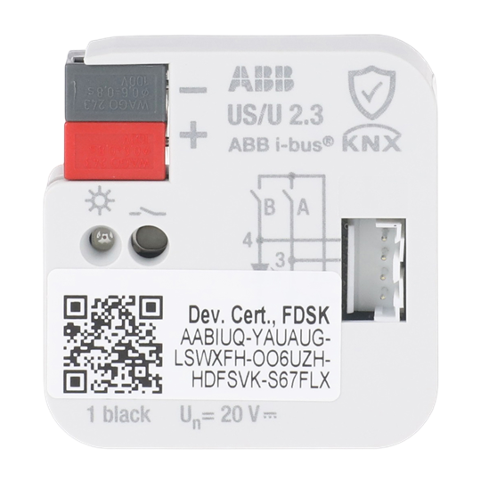 ABB Module KNX encastré filaire 2 entrées binaires 0-10V / 4-20 mA, KNX Secure