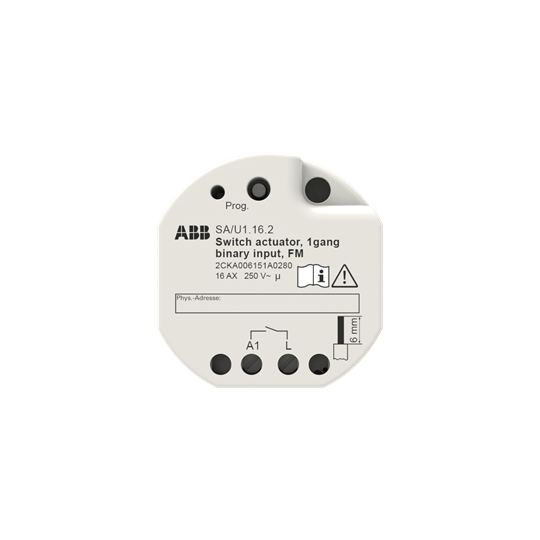 ABB Actionneur fond de boîte 1 230V AC 16 A + 2 entrées contact libres de potentiel