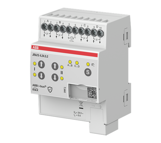 ABB Actionneur KNX Secure 4 Volets/Stores 24 VDC 6A, Cmd manu,dét. Mouv, butées auto