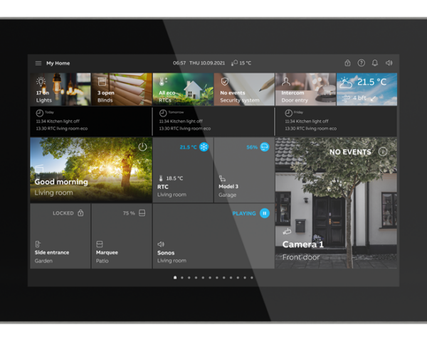 ABB Ecran tactile IPS KNX 10' Noir/Aluminium, free@home, interphone bifilaire,Wifi