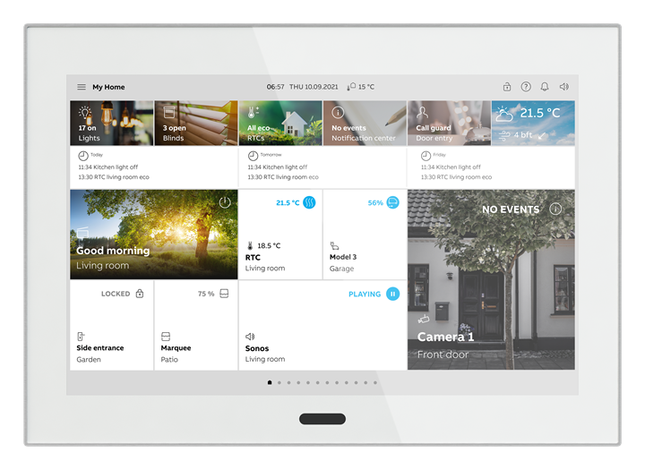 ABB Ecran tactile IPS KNX 10' Blanc/Aluminium,free@home, interphone bifilaire,Wifi