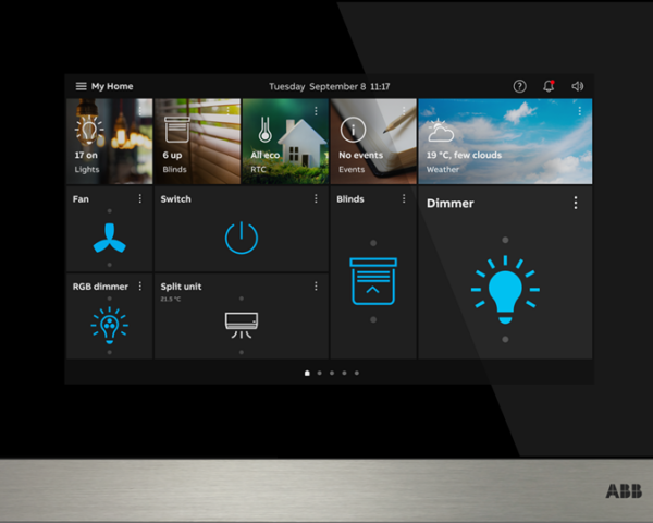 ABB Moniteur IP-TOUCH 7 LAN+WIFI BOUCLE IND noir