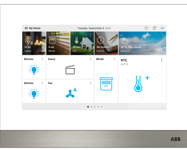 ABB Moniteur IP-TOUCH 7 LAN+WIFI BOUCLE IND blanc