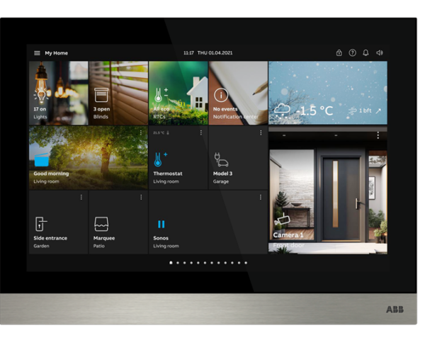 ABB Moniteur IP-TOUCH 10 LAN+WIFI BOUCLE IND noir