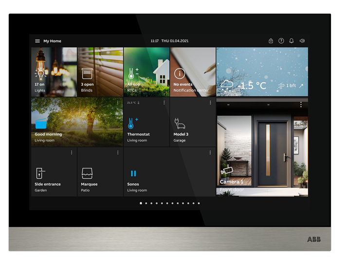 ABB Moniteur IP-TOUCH 10 LAN+WIFI BOUCLE IND noir