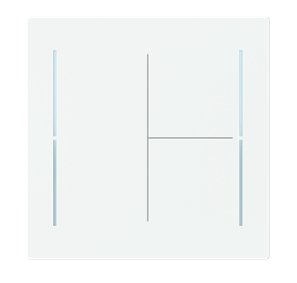 ABB Enjo 63x63 KNX 3 BP / 2 TOUCHES ART LINEAR Noir Matt