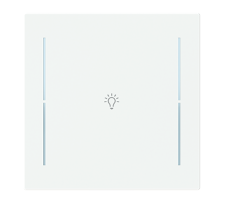 ABB Enjo 70x70 KNX 1 TOUCHE ART LINEAR Noir Matt, Pictogramme Eclairage