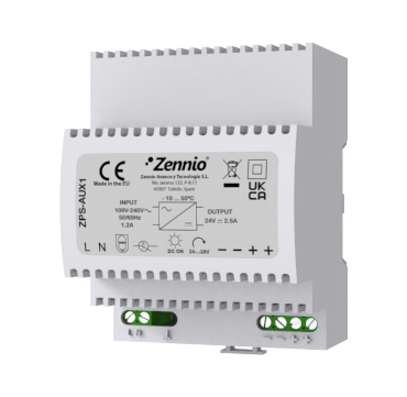 Zennio Source d'alimentation 24-28VDC 60W (out)/ 110-230VAC (in)