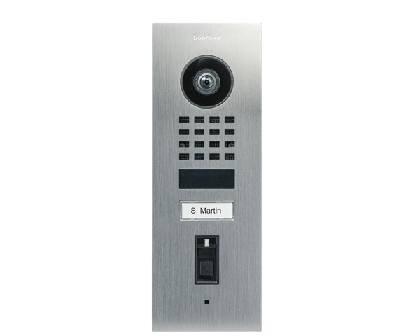 Doorbird D1101FV Fingerprint 50 Montage encastré Interphone Vidéo IP, Acier inoxydable V4A (résistant à l´eau salée), brossé