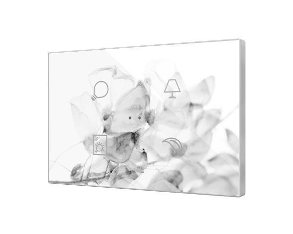 Zennio Flat XL X4. Interrupteur capacitif en verre – 4 boutons