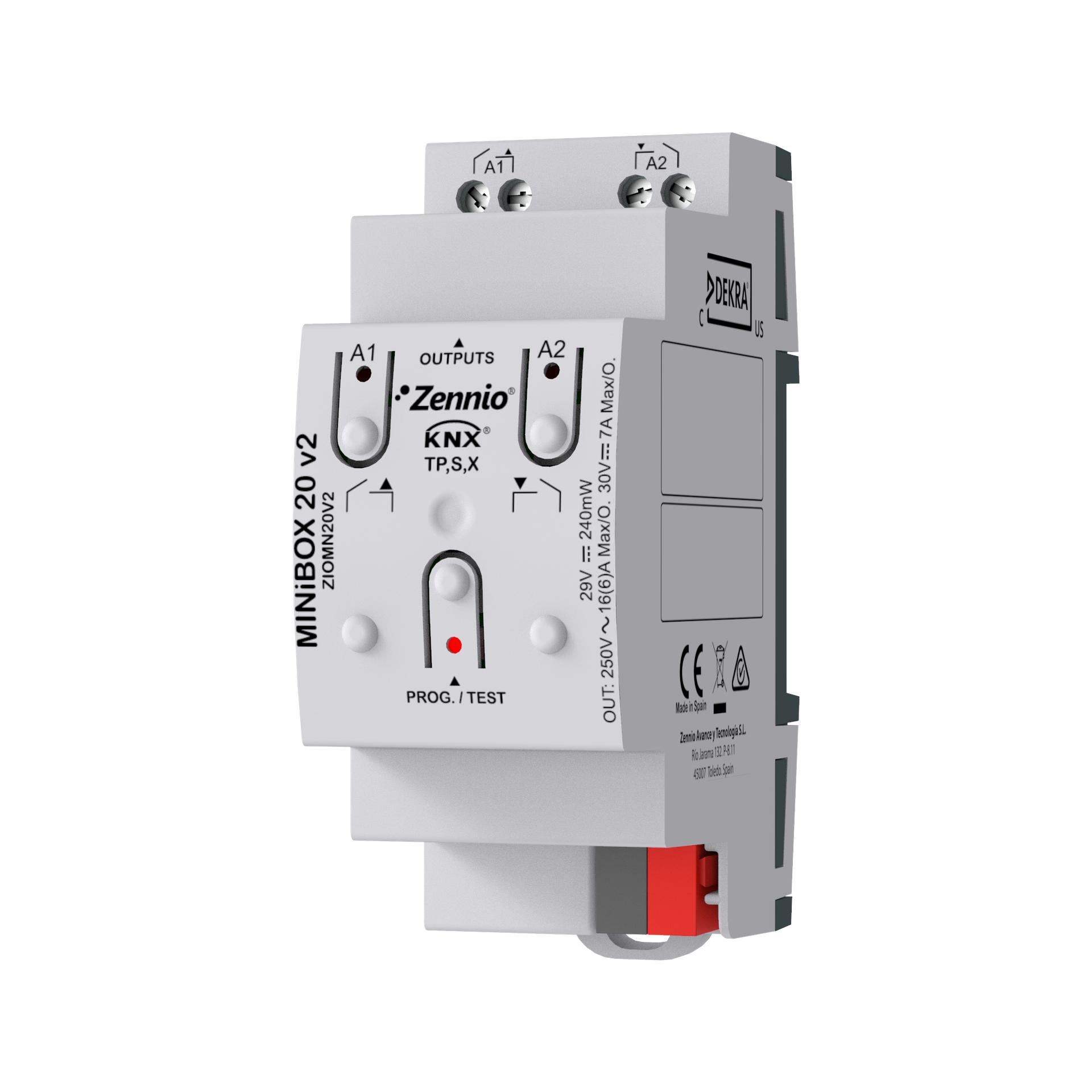 Zennio MINiBOX 20 v2. Actionneur multifonction KNX avec KNX