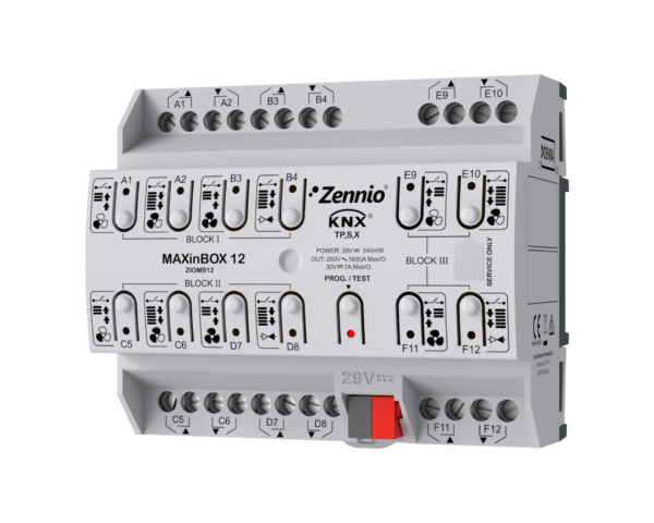 Zennio MAXinBOX 12. Actionneur multifonction KNX avec KNX