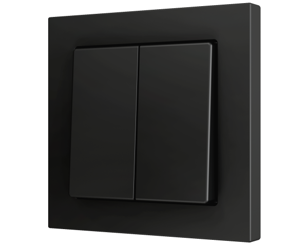 Zennio ZS55. Bouton poussoir "Soft" double pour 2 entrées