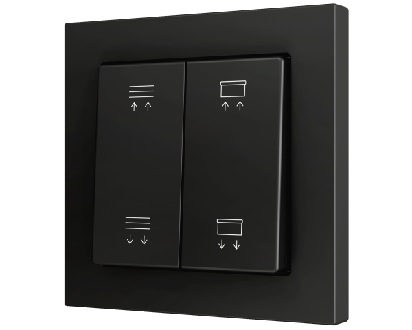 Zennio ZS55. Bouton poussoir "Soft" double pour 4 entrées