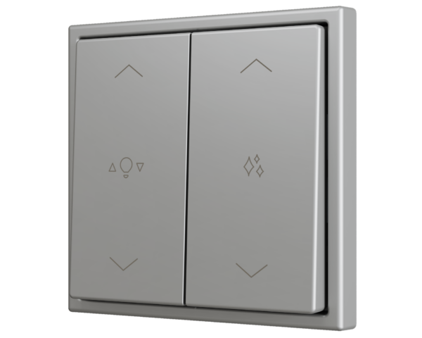 Zennio ZS70. Bouton poussoir "Soft" double pour 4 entrées