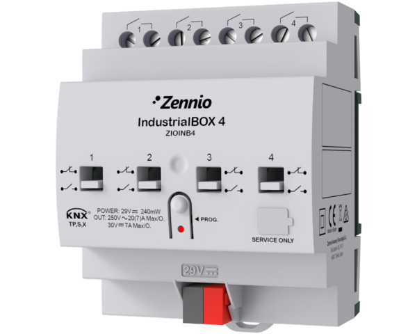 Zennio IndustrialBOX 4. Actionneur industriel avec 4 sorties