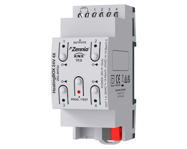 Zennio HeatingBOX 24V 4X. Actionneur de chauffage avec