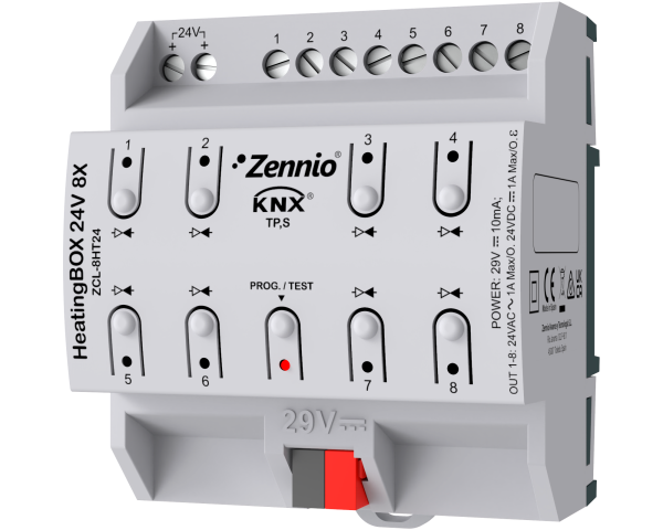 Zennio HeatingBOX 24V 8X. Actionneur de chauffage avec