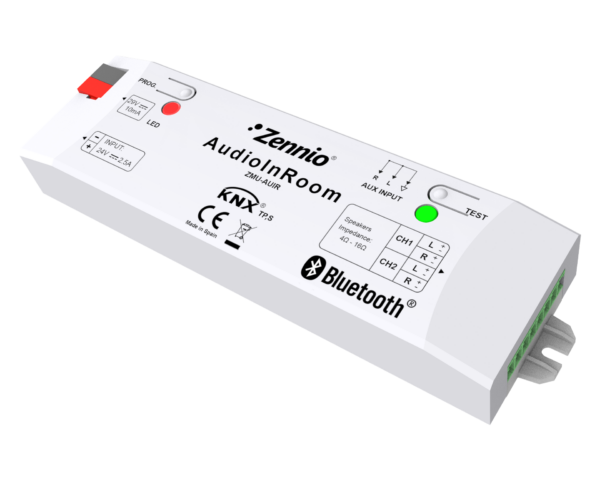 Zennio AudioInRoom. Contrôleur KNX pour audio avec Bluetooth