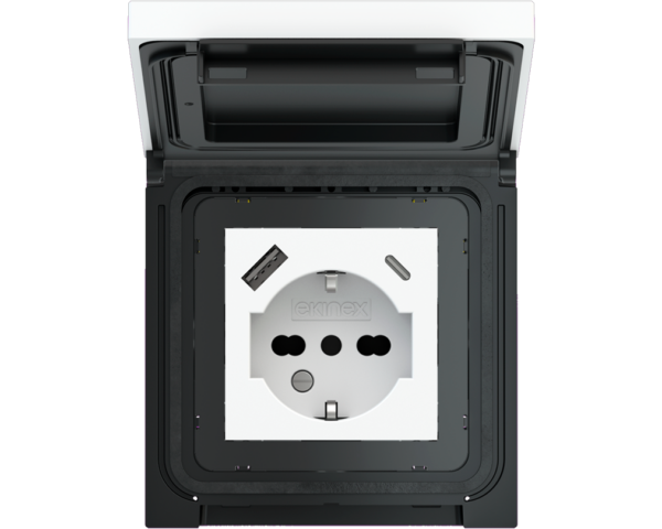 Ekinex Square plate for Waterproof cover Metal Dark Chocolate