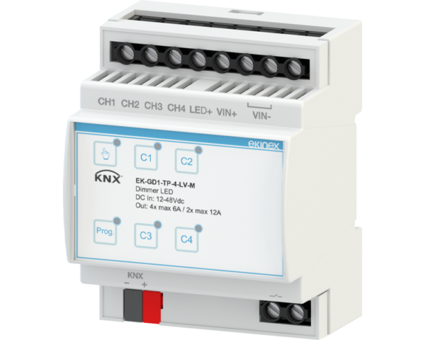 Ekinex Dimmer KNX 12/48 Vdc 4 monochromatic channels