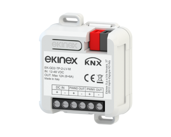 Ekinex Dimmer KNX 12/48 Vdc 2 monochromatic channels