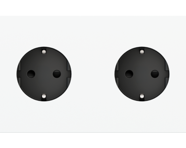 Ekinex Magnetic plate 2-fold for two Schuko, French and Israeli electrical sockets Proxima series Metal Antique Brass