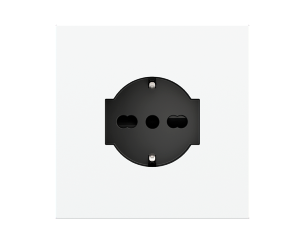 Ekinex Square magnetic plate for an IT UNEL power socket Proxima series Metal Insense Black