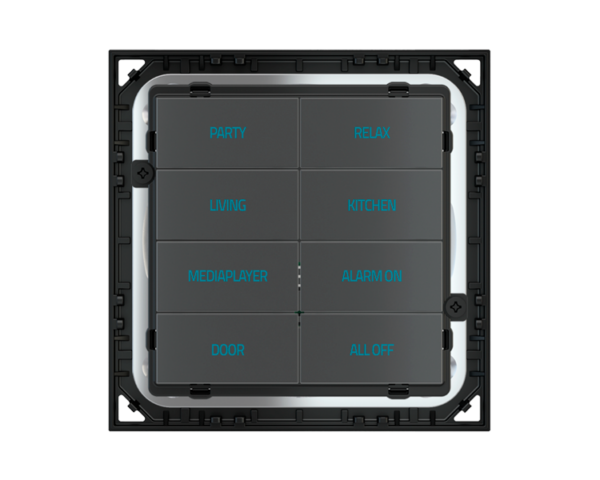Ekinex Kit 1 20Venti rectangular rocker for adjustments finish Metal Nickel